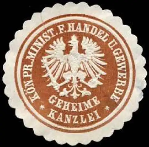 KÃ¶niglich Preussisches Ministerium fÃ¼r Handel und Gewerbe - Geheime Kanzlei