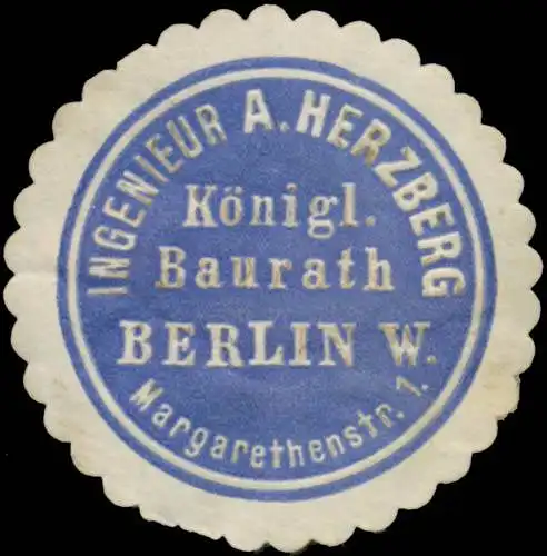 KÃ¶nigl. Baurath Ingenieur A. Herzberg