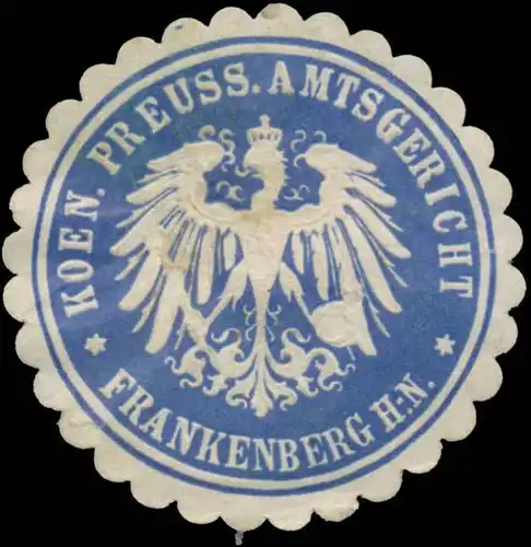K.Pr. Amtsgericht Frankenberg H.N