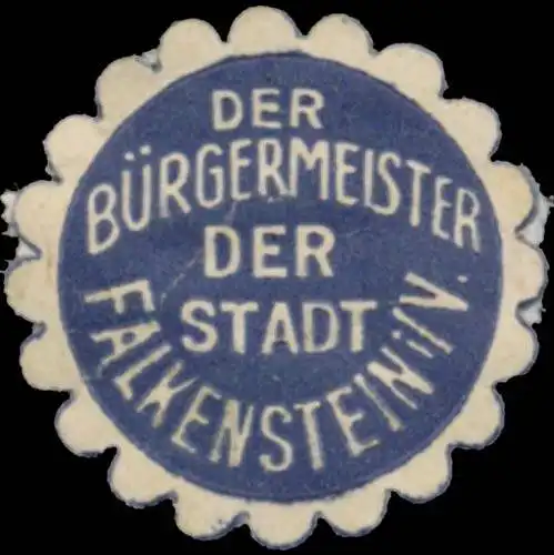 Der BÃ¼rgermeister der Stadt Falkenstein/Vogtland