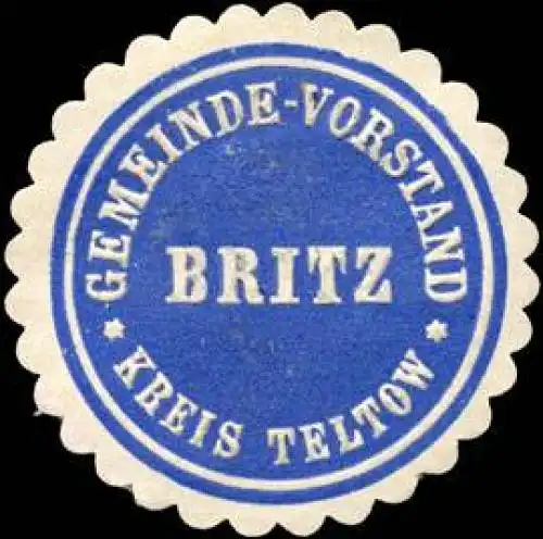 Gemeinde - Vorstand Britz - Kreis Teltow