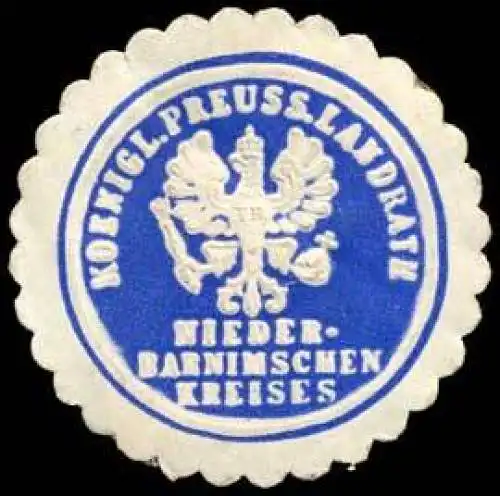 K. Pr. Landrath Niederbarnimschen Kreises - Niederbarnim