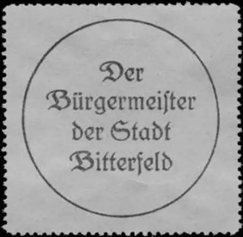 Der BÃ¼rgermeister der Stadt Bitterfeld