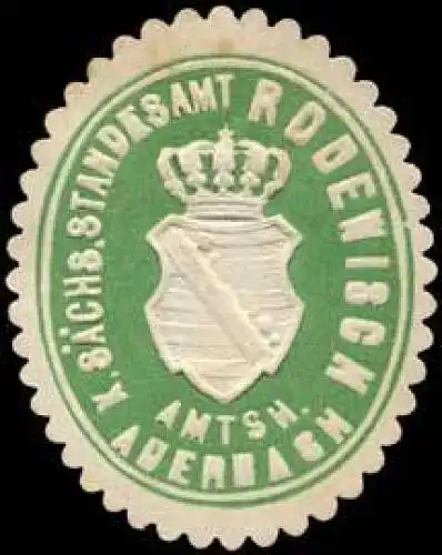 KÃ¶niglich SÃ¤chsisches Standesamt Rodewisch - Amtshauptmannschaft Auerbach