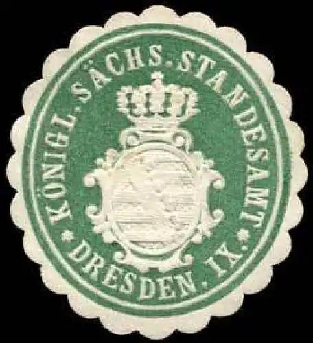 KÃ¶niglich SÃ¤chsisches Standesamt Dresden IX