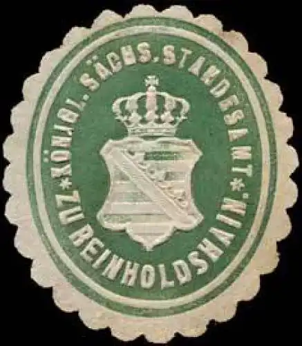 KÃ¶niglich SÃ¤chsisches Standesamt zu Reinholdshain