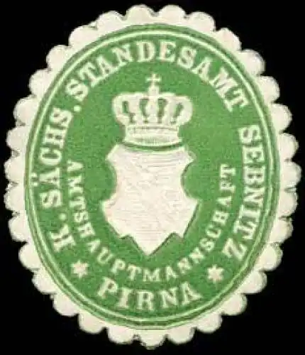KÃ¶niglich SÃ¤chsisches Standesamt Sebnitz - Amtshauptmannschaft Pirna