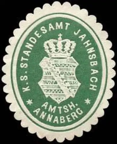 KÃ¶niglich SÃ¤chsisches Standesamt Jahnsbach - Amtshauptmannschaft Annaberg