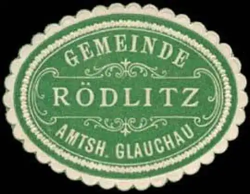 Gemeinde RÃ¶dlitz - Amtshauptmannschaft Glauchau