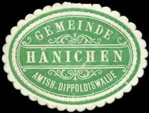 Gemeinde HÃ¤nichen - Amtshauptmannschaft Dippoldiswalde