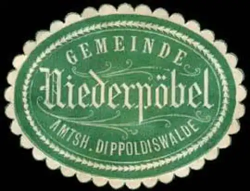 Gemeinde NiederpÃ¶bel - Amtshauptmannschaft Dippoldiswalde