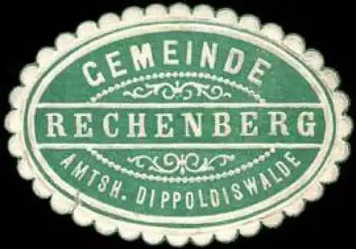 Gemeinde Rechenberg - Amtshauptmannschaft Dippoldiswalde