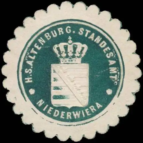 H.S. Altenburg. Standesamt Niederwiera