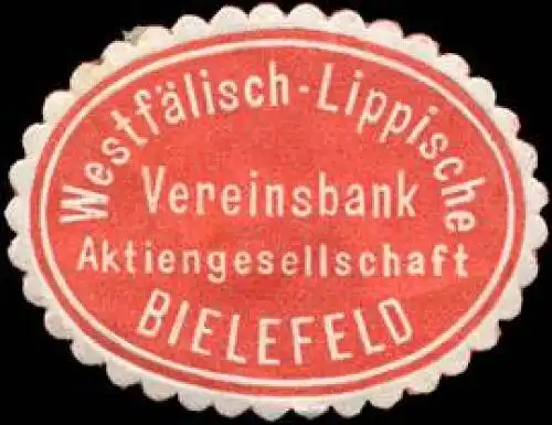 WestfÃ¤lisch - Lippische Vereinsbank Aktiengesellschaft Bielefeld