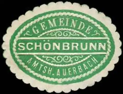Gemeinde SchÃ¶nbrunn - Amtshauptmannschaft Auerbach