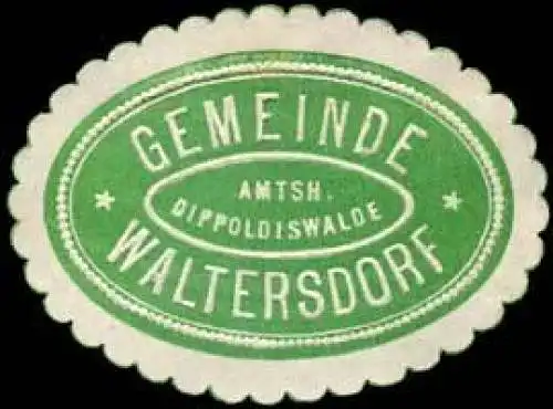 Gemeinde Waltersdorf - Amtshauptmannschaft Dippoldiswalde
