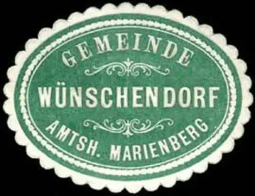 Gemeinde WÃ¼nschendorf - Amtshauptmannschaft Marienberg