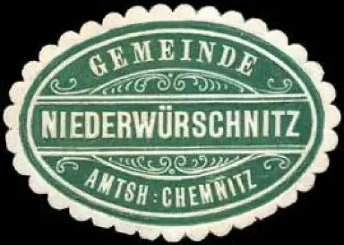Gemeinde NiederwÃ¼rschnitz - Amtshauptmannschaft Chemnitz