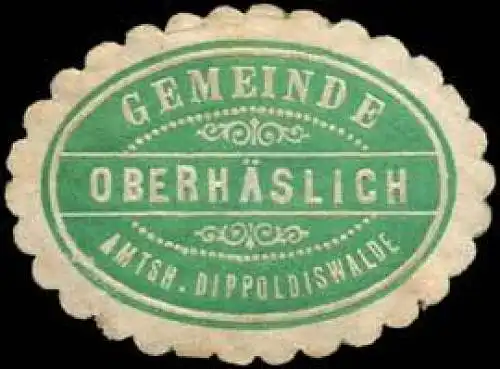 Gemeinde OberhÃ¤slich - Amtshauptmannschaft Dippoldiswalde