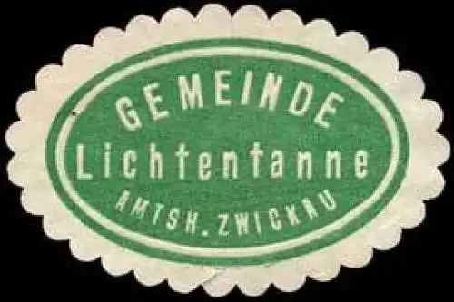 Gemeinde Lichtentanne - Amtshauptmannschaft Zwickau