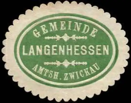Gemeinde Langenhessen - Amtshauptmannschaft Zwickau