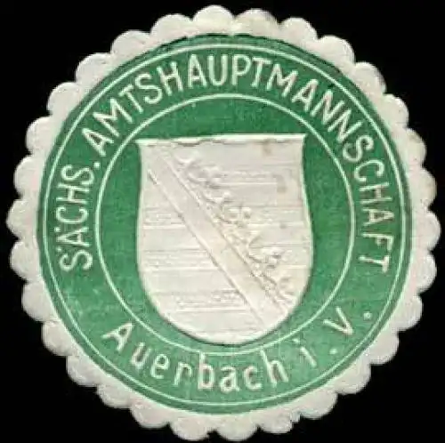 SÃ¤chsische Amtshauptmannschaft Auerbach im Vogtland