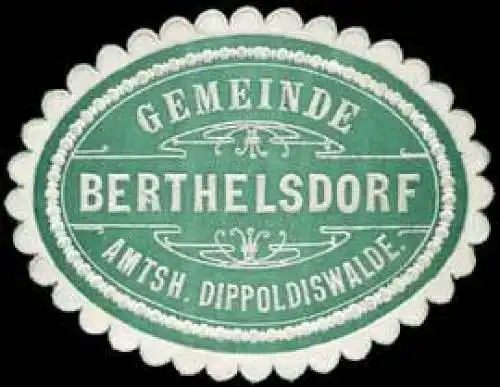 Gemeinde Berthelsdorf - Amtshauptmannschaft Dippoldiswalde