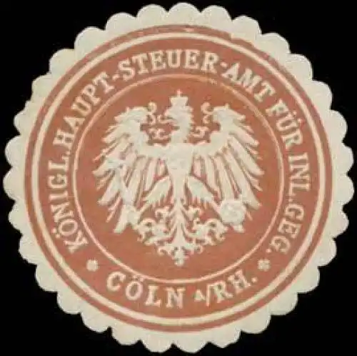 K. Haupt-Steuer-Amt fÃ¼r inl. GebÃ¼hren CÃ¶ln