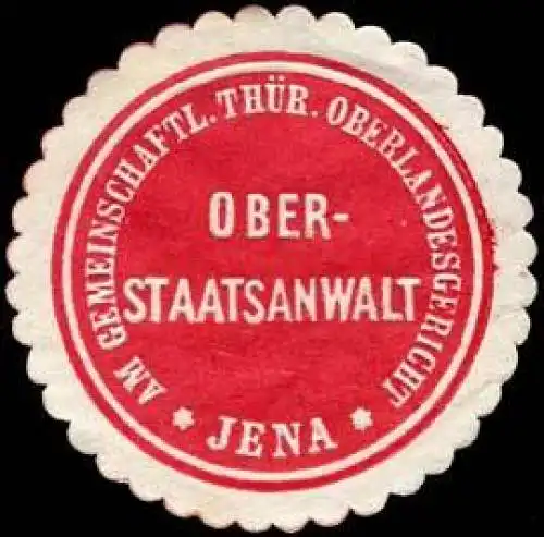 Oberstaatsanwalt am Gemeinschaftlichem ThÃ¼ringischen Oberlandesgericht Jena