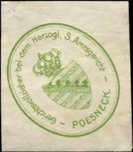 Gerichtsvollzieher bei dem Herzoglich SÃ¤chsischen Amtsgericht - Poesneck