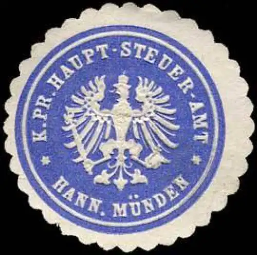 K. Pr. Haupt-Steuer-Amt Hannover MÃ¼nden