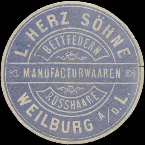 L. Herz SÃ¶hne Bettfedern Manufacturwaren Rosshaare
