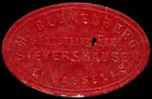 M. Blumenberg Sandsteinbrüche Sievershausen bei Dassel