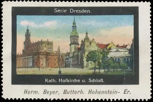 Katholische Hofkirche und SchloÃ in Dresden