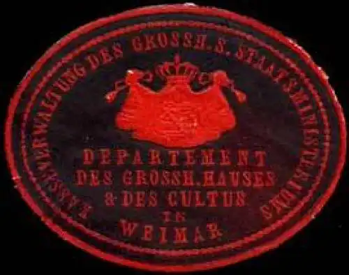 Kassenverwaltung des Grossherzoglich SÃ¤chsischen Staatsministeriums