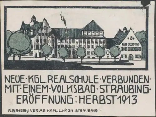 Neue Kgl. Realschule verbunden mit einem Volksbad