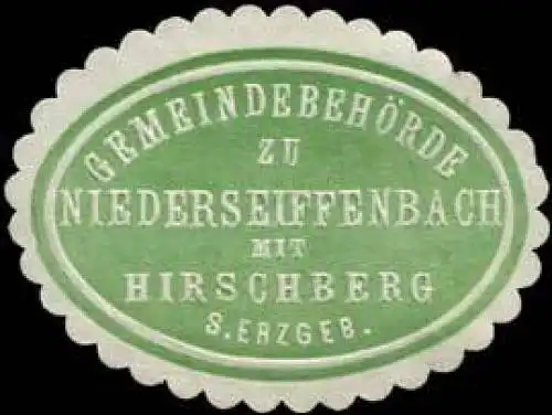 GemeindebehÃ¶rde zu Niederseiffenbach mit Hirschberg S. Erzgebirge