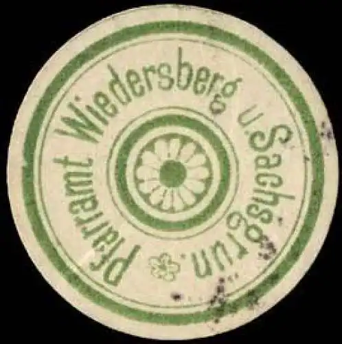 Pfarramt Wiedersberg und SachsgrÃ¼n