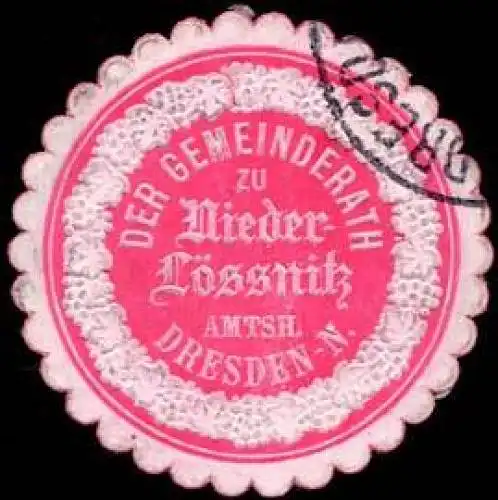 Der Gemeinderath zu Nieder-LÃ¶ssnitz - Amtsh. Dresden-N