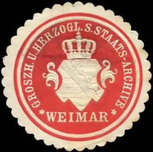 Gr. und Herzoglich SÃ¤chsische Staatsarchive - Weimar