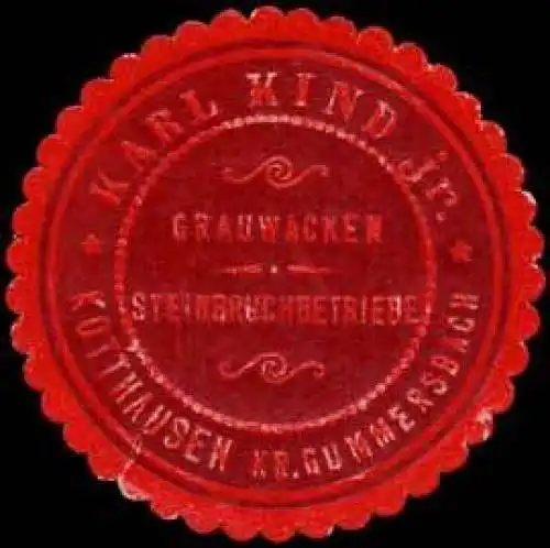 Grauwacken Steinbruchbetriebe Karl Kind jr. - Kotthausen - Kreis Gummersbach