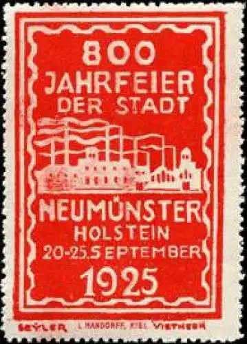 800 Jahrfeier der Stadt NeumÃ¼nster Holstein 1925