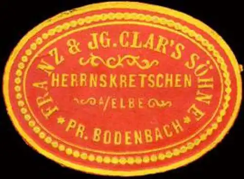 Franz & Jg. Clars SÃ¶hne - Herrnskretschen - Pr. Bodenbach