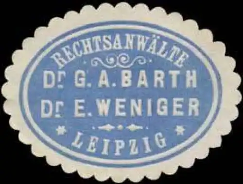 RechtsanwÃ¤lte Dr. G.A. Barth und Dr. E. Weniger