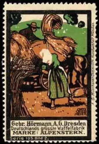 Getreide Ernte fÃ¼r Waffeln der Marke Alpenstern