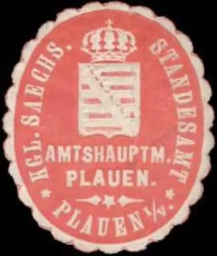 K. SÃ¤chs. Standesamt Plauen