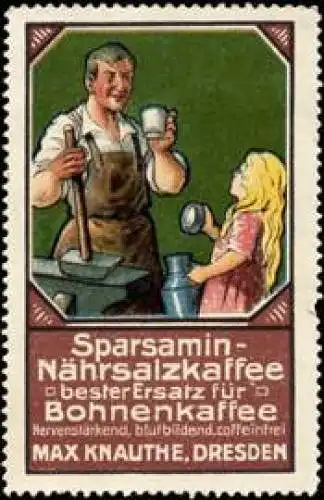 Sparsamin-NÃ¤hrsalzkaffee vom Kind fÃ¼r den Schmied