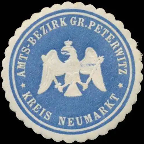 Amtsbezirk GroÃ Peterwitz Kreis Neumarkt