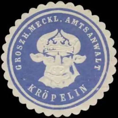 Groszh. Meckl. Amtsanwalt KrÃ¶plin