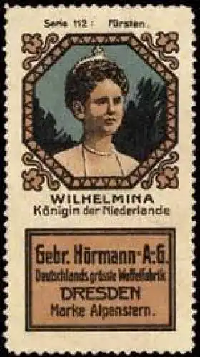 Wilhelmina KÃ¶nigin der Niederlande